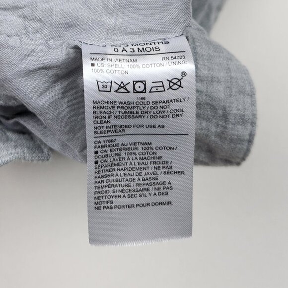 Janie and‎ Jack Baby Cotton Suspender Pants Gray sz 0-3 months - Picture 8 of 9